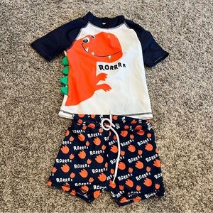 OP Orange and Blue Rashguard Swim Set